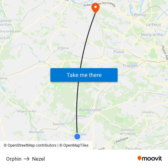 Orphin to Nezel map