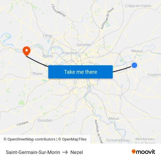 Saint-Germain-Sur-Morin to Nezel map