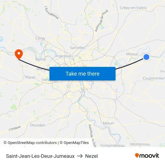 Saint-Jean-Les-Deux-Jumeaux to Nezel map