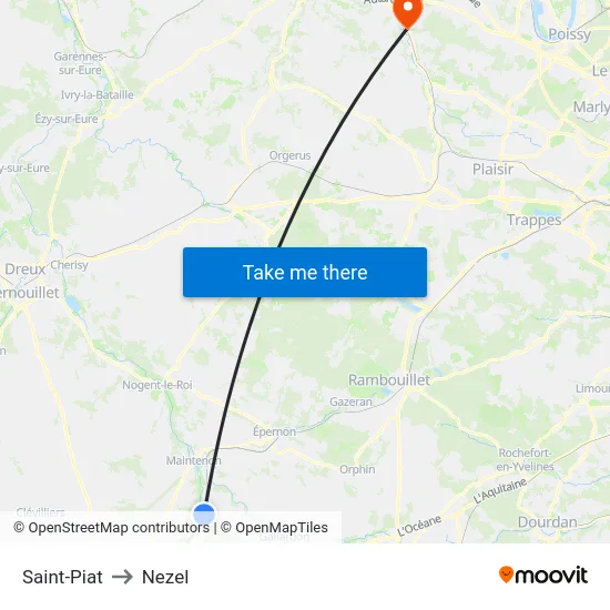 Saint-Piat to Nezel map