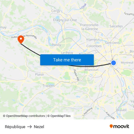 République to Nezel map