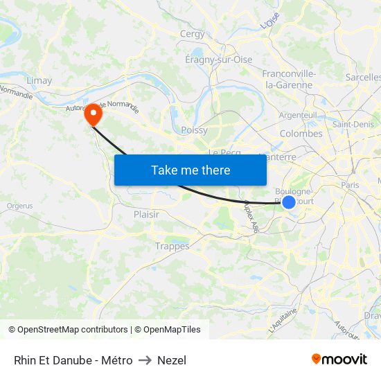 Rhin Et Danube - Métro to Nezel map