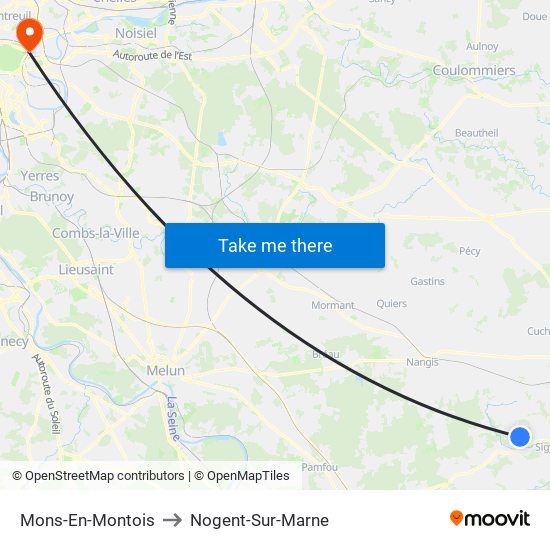Mons-En-Montois to Nogent-Sur-Marne map