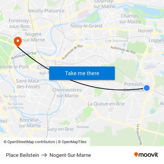 Place Beilstein to Nogent-Sur-Marne map