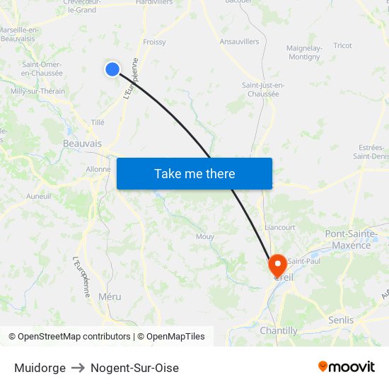 Muidorge to Muidorge map