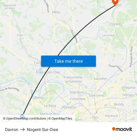 Davron to Nogent-Sur-Oise map