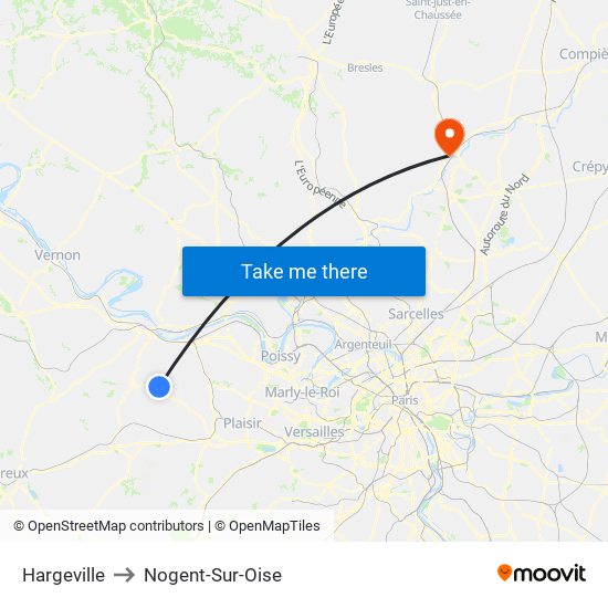 Hargeville to Nogent-Sur-Oise map