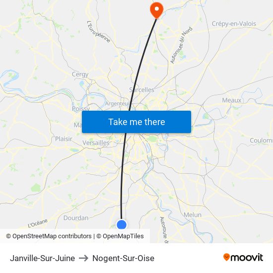 Janville-Sur-Juine to Nogent-Sur-Oise map
