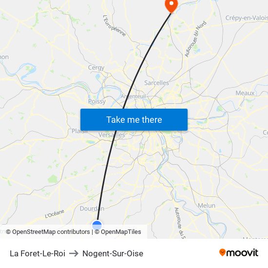 La Foret-Le-Roi to Nogent-Sur-Oise map