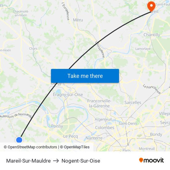 Mareil-Sur-Mauldre to Nogent-Sur-Oise map