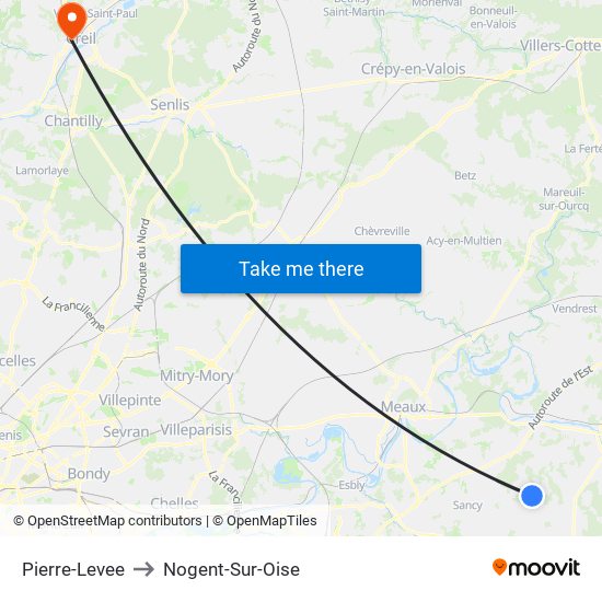 Pierre-Levee to Nogent-Sur-Oise map