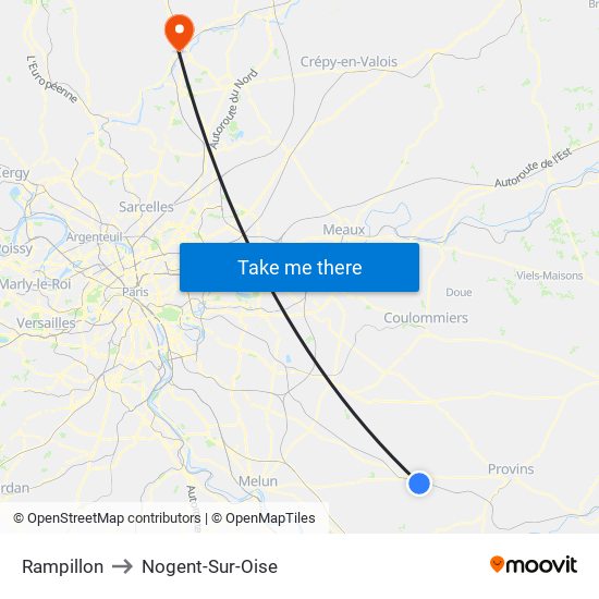 Rampillon to Nogent-Sur-Oise map