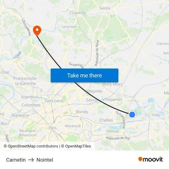 Carnetin to Nointel map