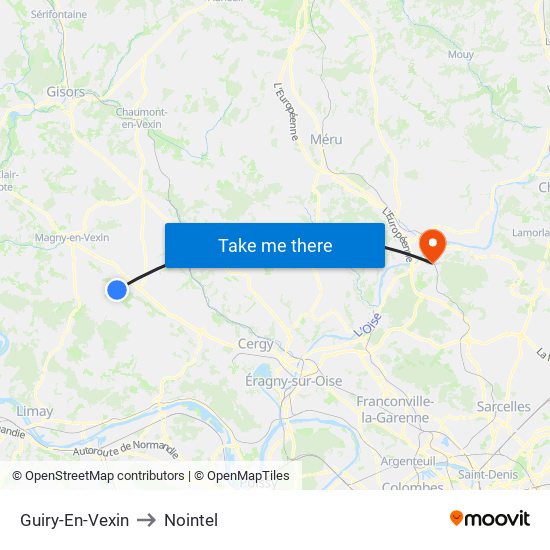 Guiry-En-Vexin to Nointel map