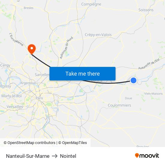 Nanteuil-Sur-Marne to Nointel map