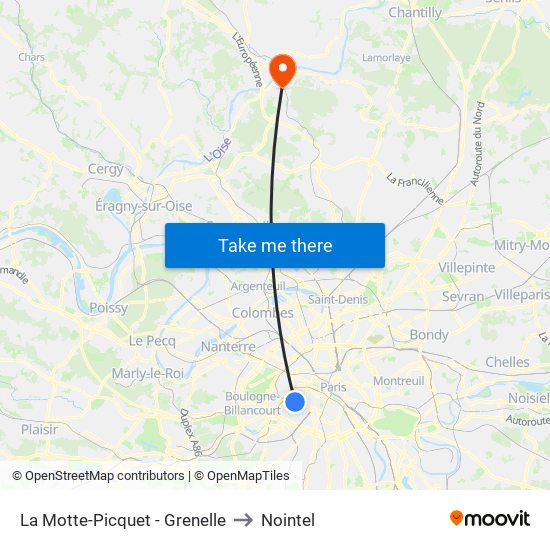La Motte-Picquet - Grenelle to Nointel map