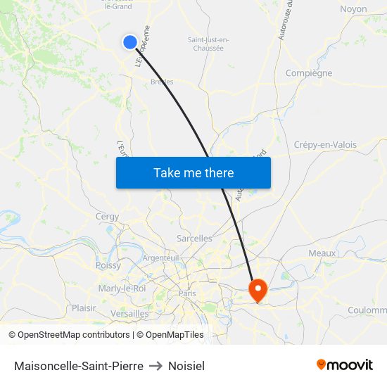 Maisoncelle-Saint-Pierre to Noisiel map