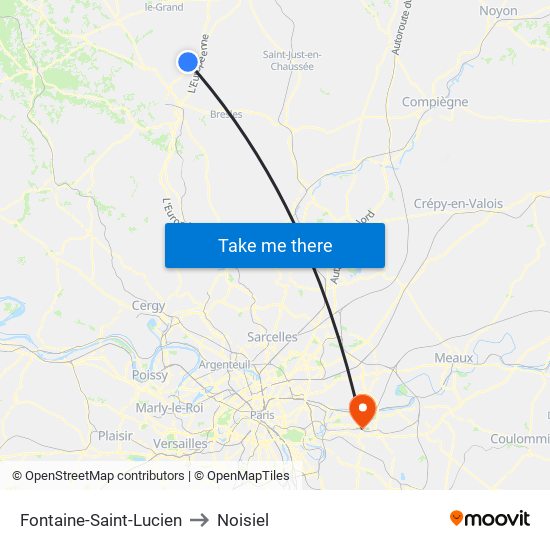 Fontaine-Saint-Lucien to Noisiel map