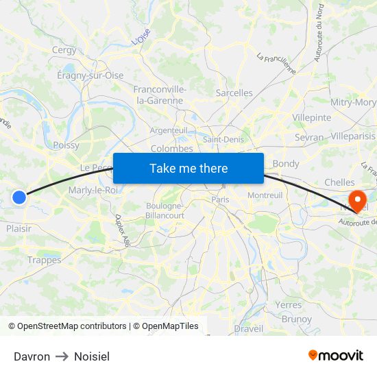 Davron to Noisiel map