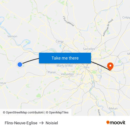Flins-Neuve-Eglise to Flins-Neuve-Eglise map