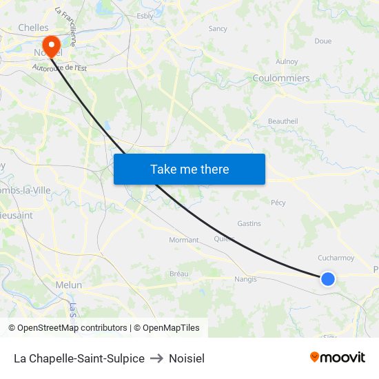 La Chapelle-Saint-Sulpice to Noisiel map