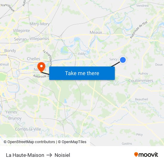 La Haute-Maison to Noisiel map