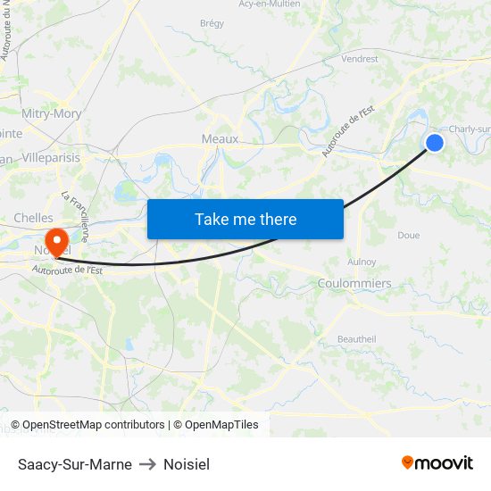 Saacy-Sur-Marne to Noisiel map