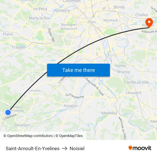 Saint-Arnoult-En-Yvelines to Noisiel map