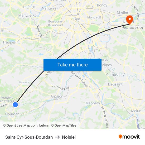 Saint-Cyr-Sous-Dourdan to Noisiel map