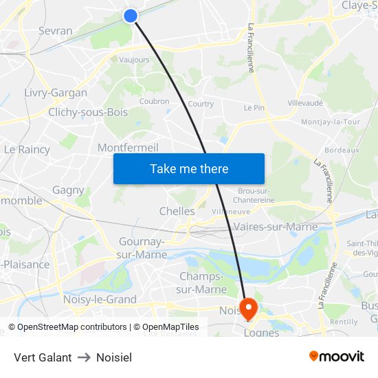 Vert Galant to Noisiel map