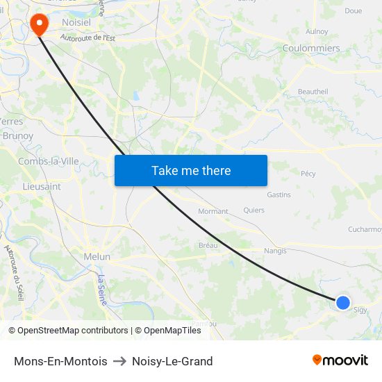 Mons-En-Montois to Noisy-Le-Grand map