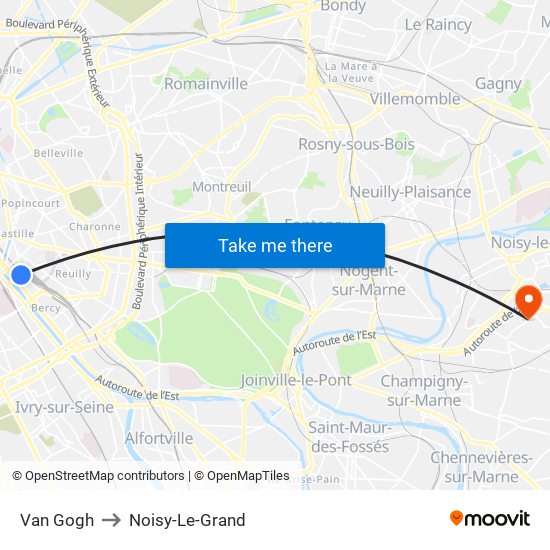 Van Gogh to Noisy-Le-Grand map