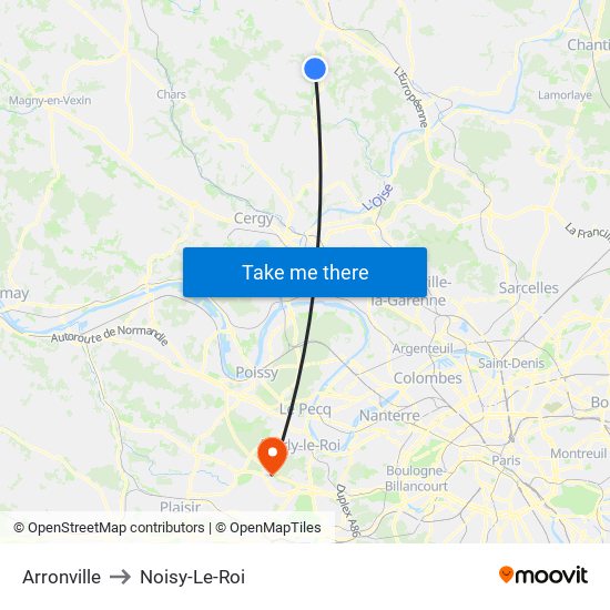 Arronville to Noisy-Le-Roi map