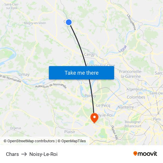 Chars to Noisy-Le-Roi map
