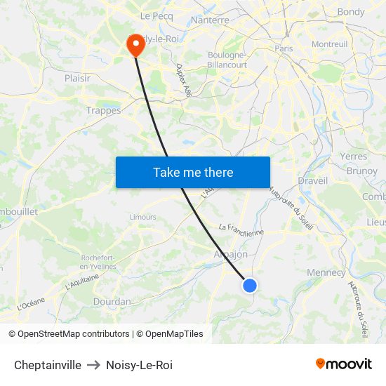 Cheptainville to Noisy-Le-Roi map