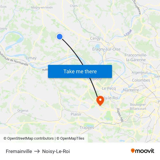 Fremainville to Noisy-Le-Roi map