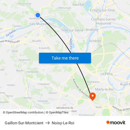 Gaillon-Sur-Montcient to Noisy-Le-Roi map