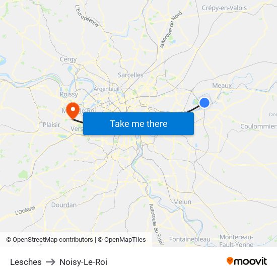 Lesches to Noisy-Le-Roi map