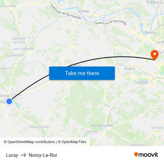 Luray to Noisy-Le-Roi map