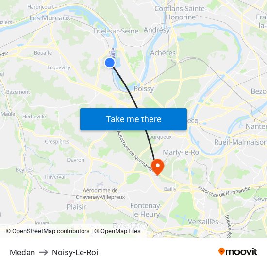 Medan to Noisy-Le-Roi map