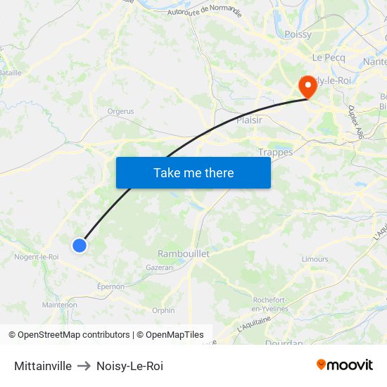 Mittainville to Noisy-Le-Roi map