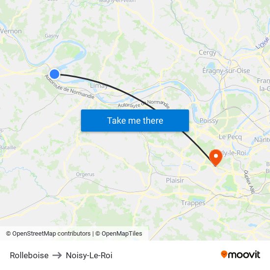 Rolleboise to Noisy-Le-Roi map