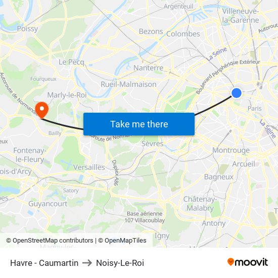 Havre - Caumartin to Noisy-Le-Roi map