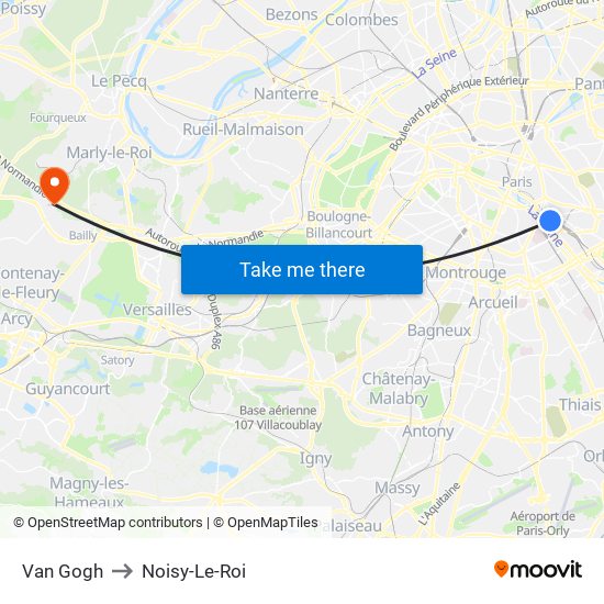 Van Gogh to Noisy-Le-Roi map