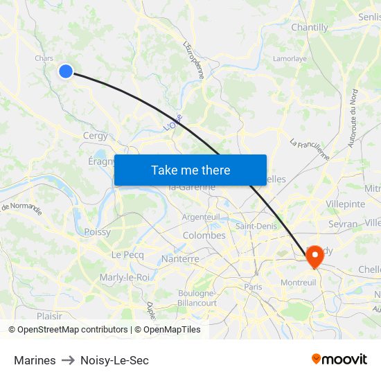 Marines to Noisy-Le-Sec map