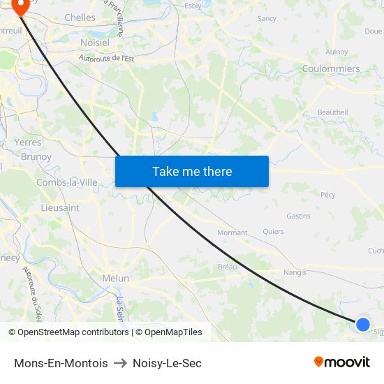 Mons-En-Montois to Noisy-Le-Sec map