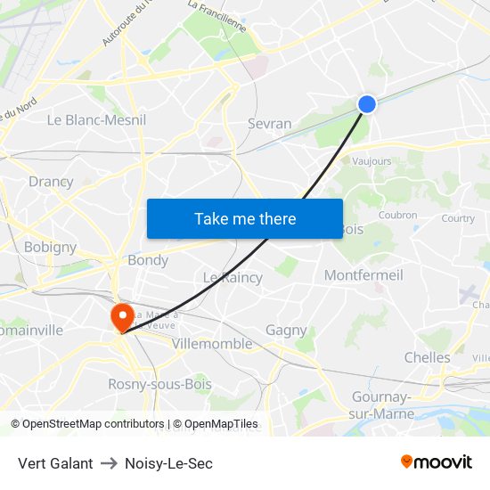 Vert Galant to Noisy-Le-Sec map