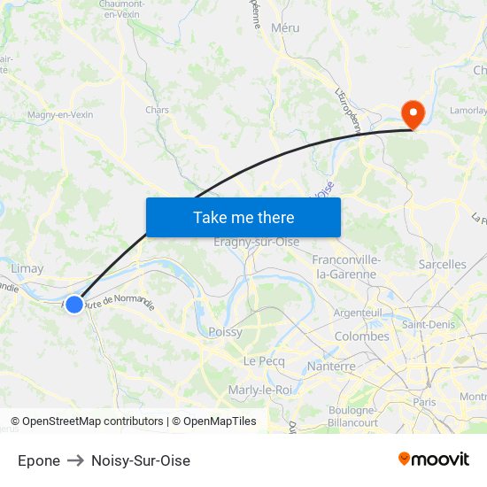 Epone to Noisy-Sur-Oise map