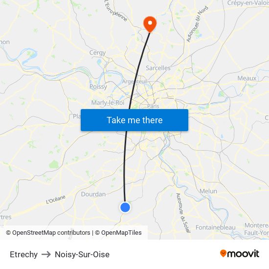 Etrechy to Noisy-Sur-Oise map