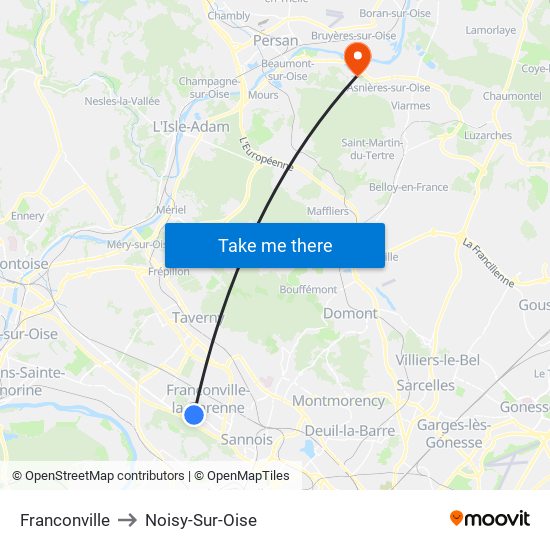 Franconville to Noisy-Sur-Oise map